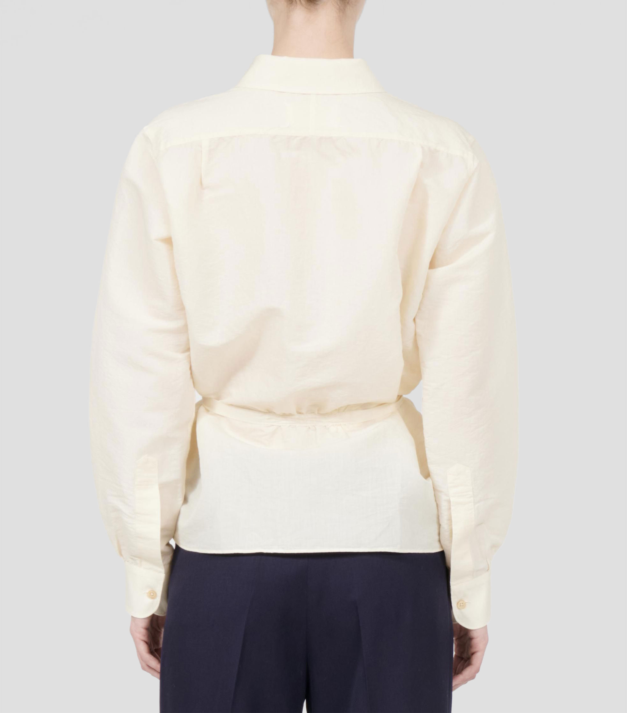 Camisa lisa de manga larga Mujer